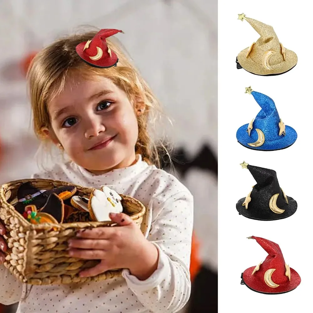 Halloween Bruxa Chapéu Costume Prop, grampos de cabelo das mulheres, Mago Chapéu, Grampo de cabelo, Cabeça Acessórios