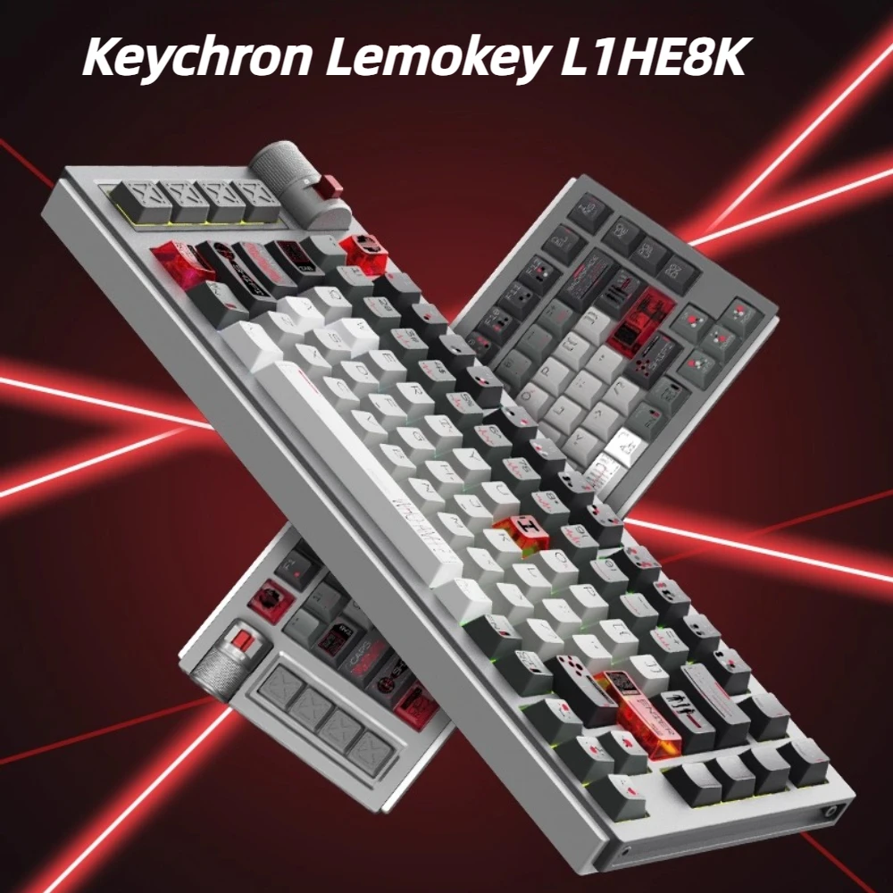 

Keychron Lemokey L1HE8K Wired Mechanical Keyboard Aluminum Alloy Gaming Keyboard 8K RT Mode Delta FPS Esports Dedicated Office