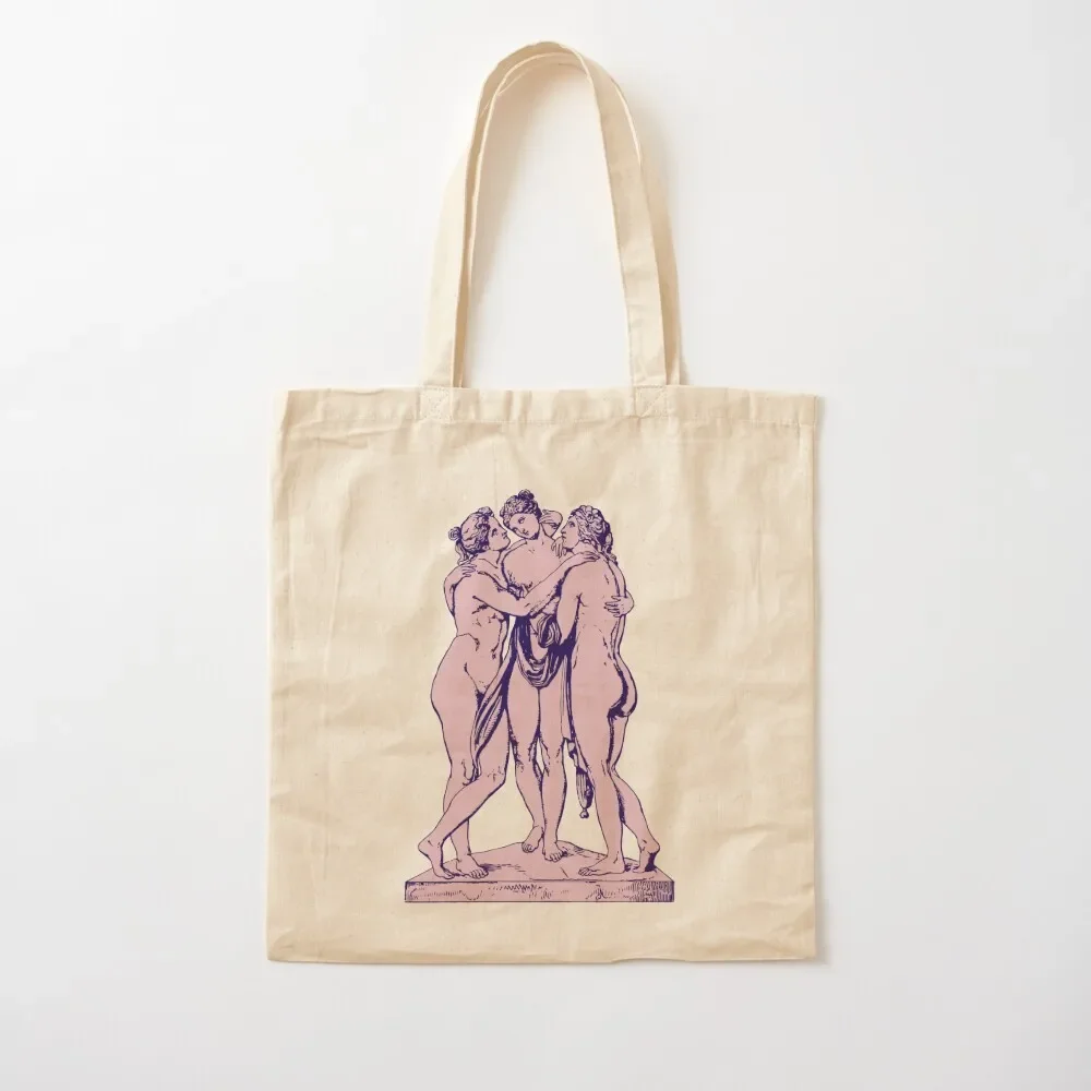 

Greek Mythology Danish Pastel The Three Graces Light Academia Art Museum Poster Tote Bag tote bag men bags woman 2025 Tote Bag