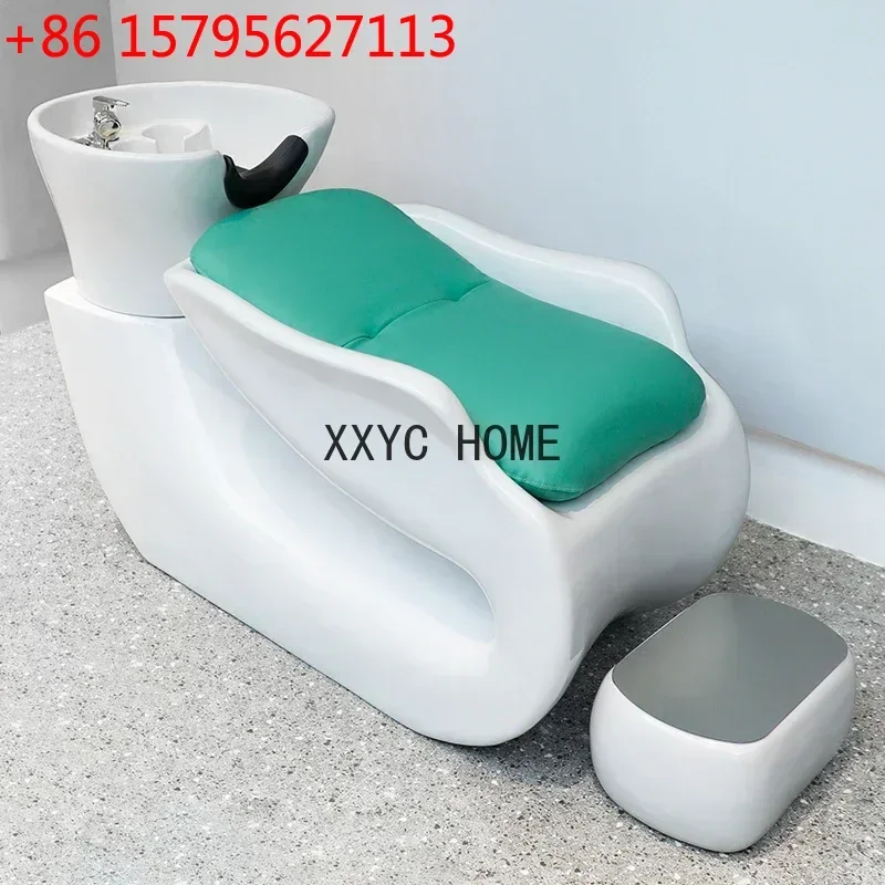 

Professional Hairdresser Washing Machine Washbasin Shower Chair Basin Shampoo Equipment Head Spa Reclining Chaise Coiffure