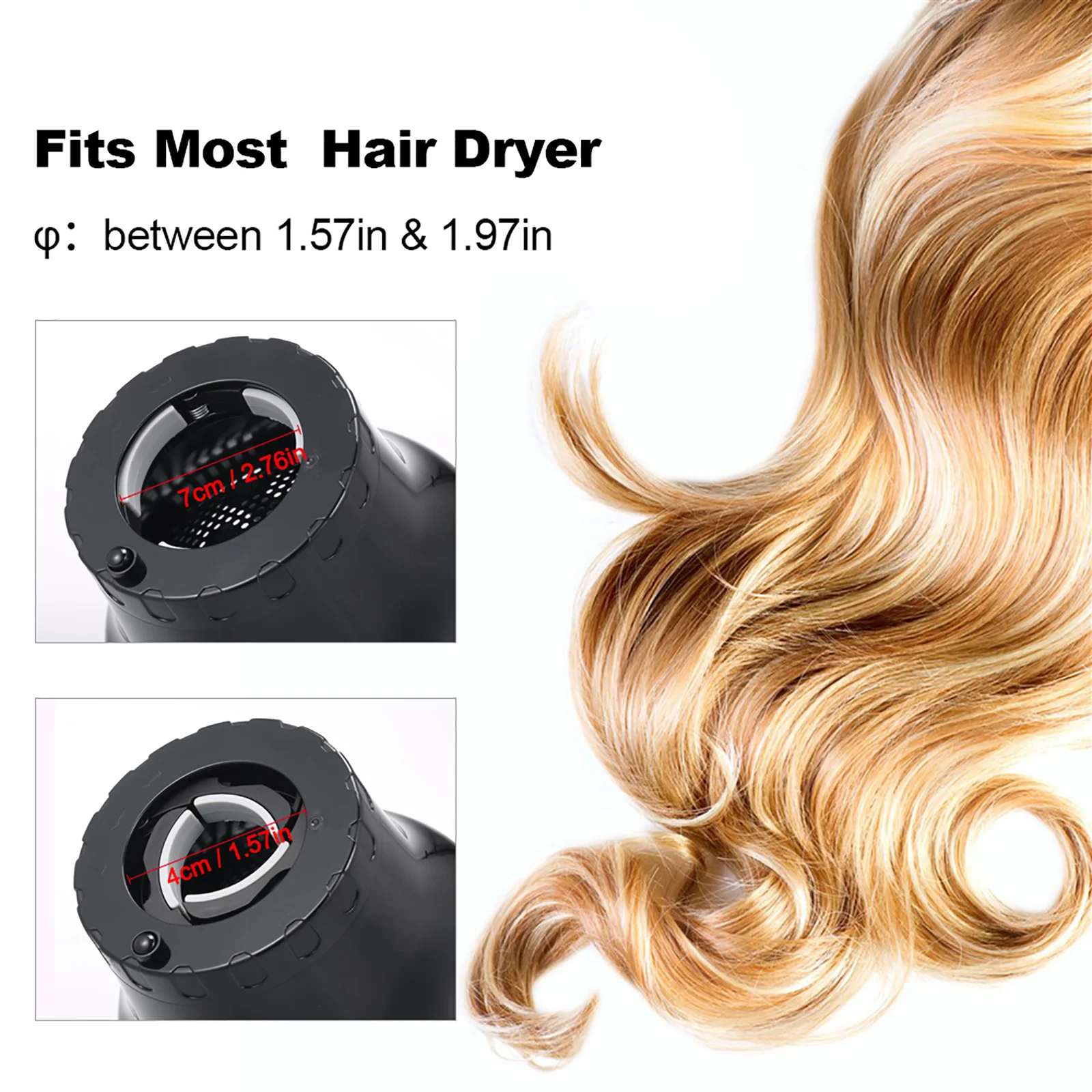 Bestauty Hair Dryer Diffuser Adjustable Blow Dryers Diffuser for Curly or Wavy Hair Styling Accessories