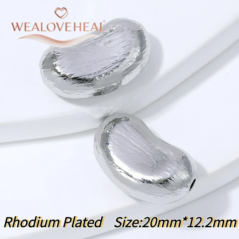 schmuckherstellung zubehör, perlen für schmuckherstellung, 20x12,2mm Hohle Erdnuss-Abstandshalterperlen, 18K vergoldeter Messing-Nierenperlen-Abstandshalter für Armbänder, Halsketten, DIY-Schmuckherstellungszubehör – Detail 24