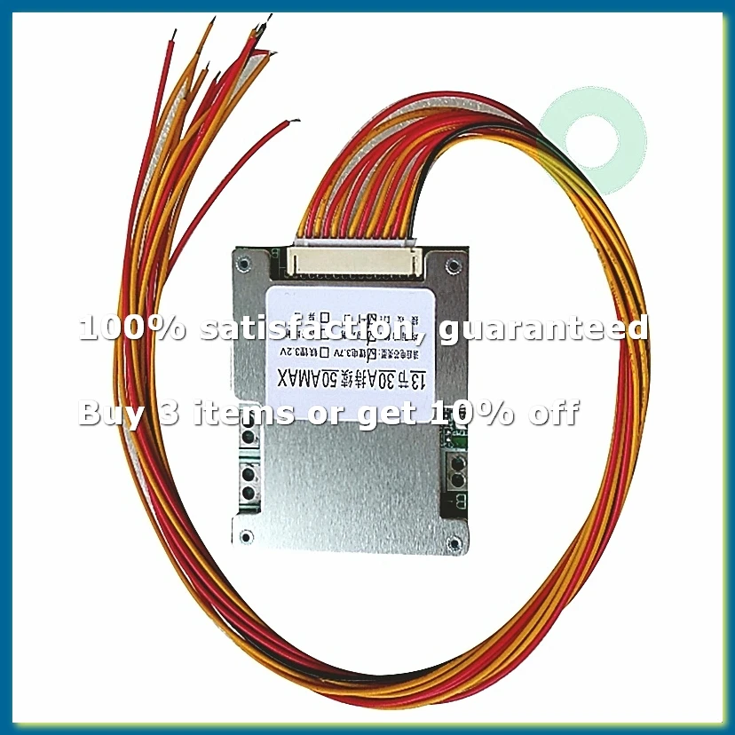 13S 48V 50A 18650 Li-Ion Lithium Battery Pack Protection PCB Board Consumer Electronics-DTA9