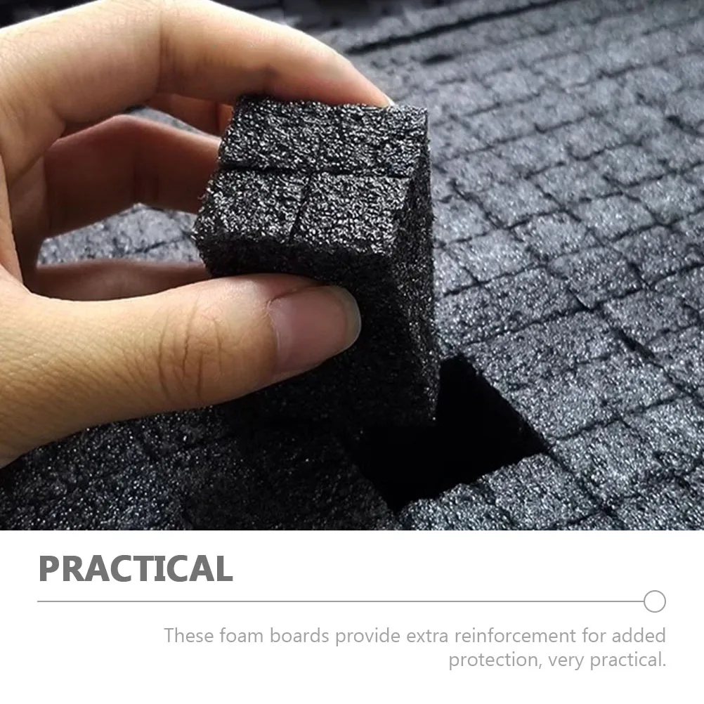 

2pcs Black Pearl Cotton Grid Packaging Liner Hand Tearable Foam Board Shock Resistant Packing Supply 330x250x50mm Express