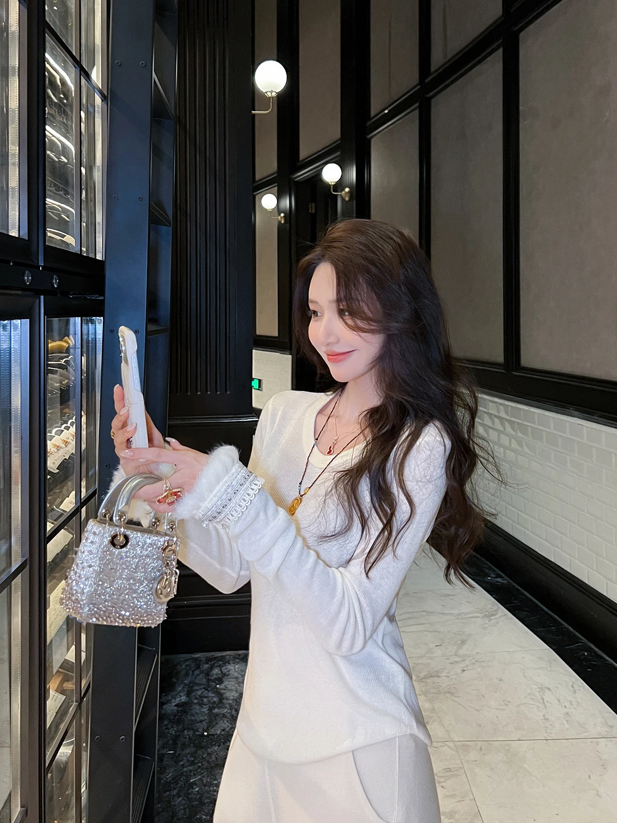 

Ele Embroidered Woolen Long Sve Base Top Autumn Winter New Sle Chinese Sle Comfortable Elastic Faionable Women's...