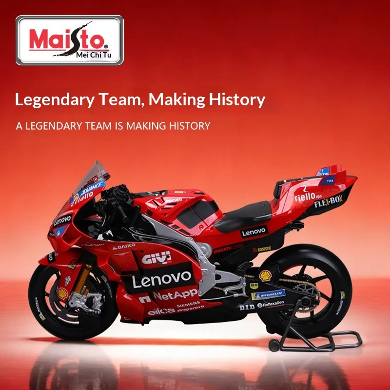 

Maisto 1:6 Scale Ducati GP Racing Team Motorcycle Alloy Diecast Simulation Metal Model Car Desktop Decoration Collectible Gift