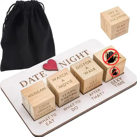 Date Night Dice for Couples - Romantic Board Game with Fun Decision Making Ideas, Anniversary Wedding Gifts for Him Her, Adult