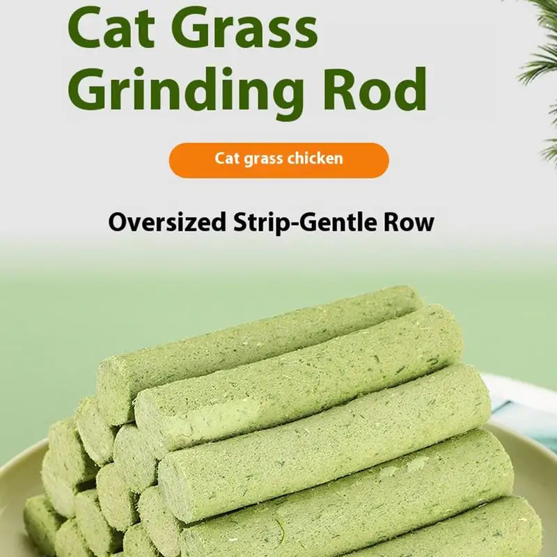 pets Cat Grass Teething Stick Pet Snacks Hair Remover Ball Gentle Hair Remover Ready-to-Eat Baby Cat Teeth Cleaning supplies