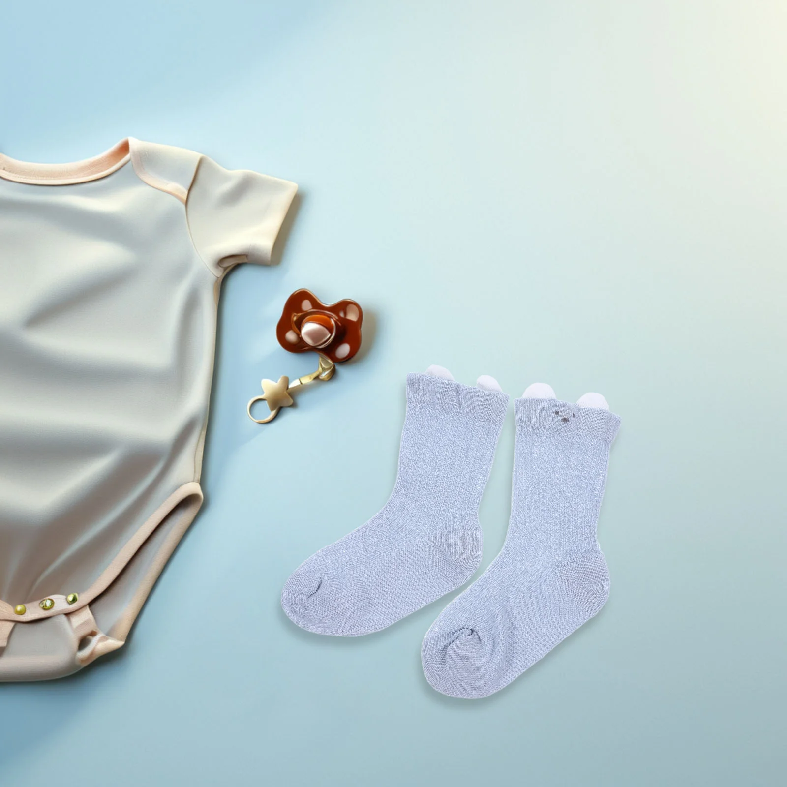 

1Pair Mesh Baby Socks Breathable Cotton Newborn Toddler Midcalf Lightweight Unisex Infant Socks for Boys Girls 4-12 Months