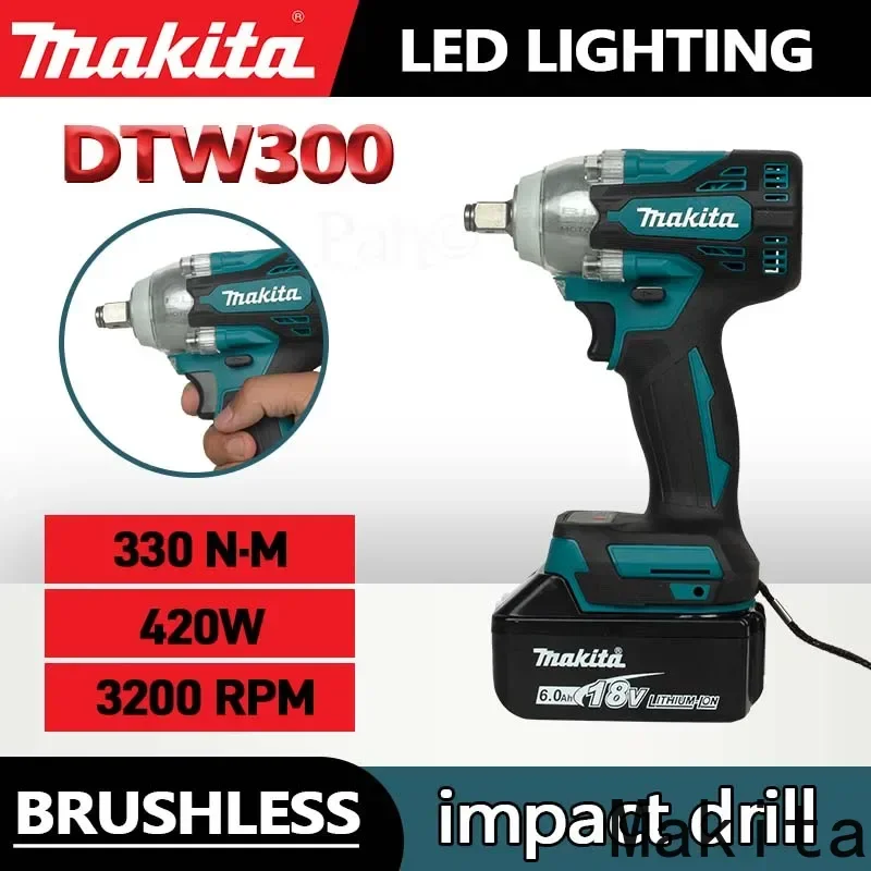 

MAKITA DTW300Z Brushless lithium battery impact wrench Electric wrench 18V bare machine with battery