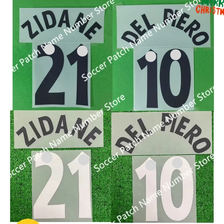 Retro 1997 1998 ZIdane customized Name and number Hot stamping Patch Badges