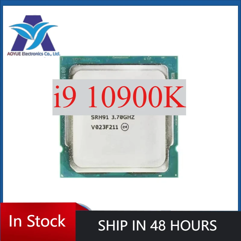 1pcs Test perfect Intel Core i9-10900K i9 10900K 3.7GHz 10-Core 20-Thread CPU Processor LGA 1200 no fan i9-10900K