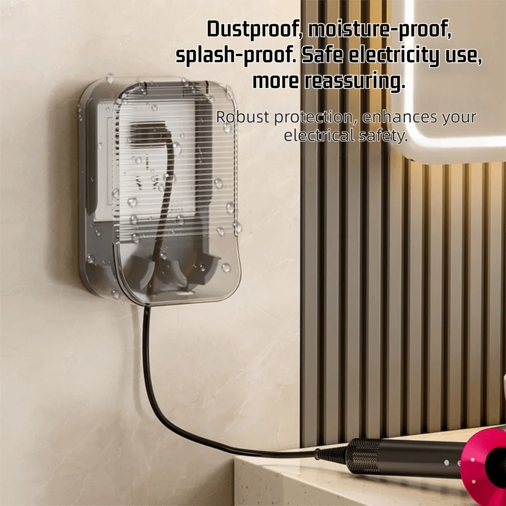 Clear Waterproof Socket Cover Durable Self-Adhesive Outlet Cover Easy Install Neat Storage Socket Plate Guard Bathroom Switch