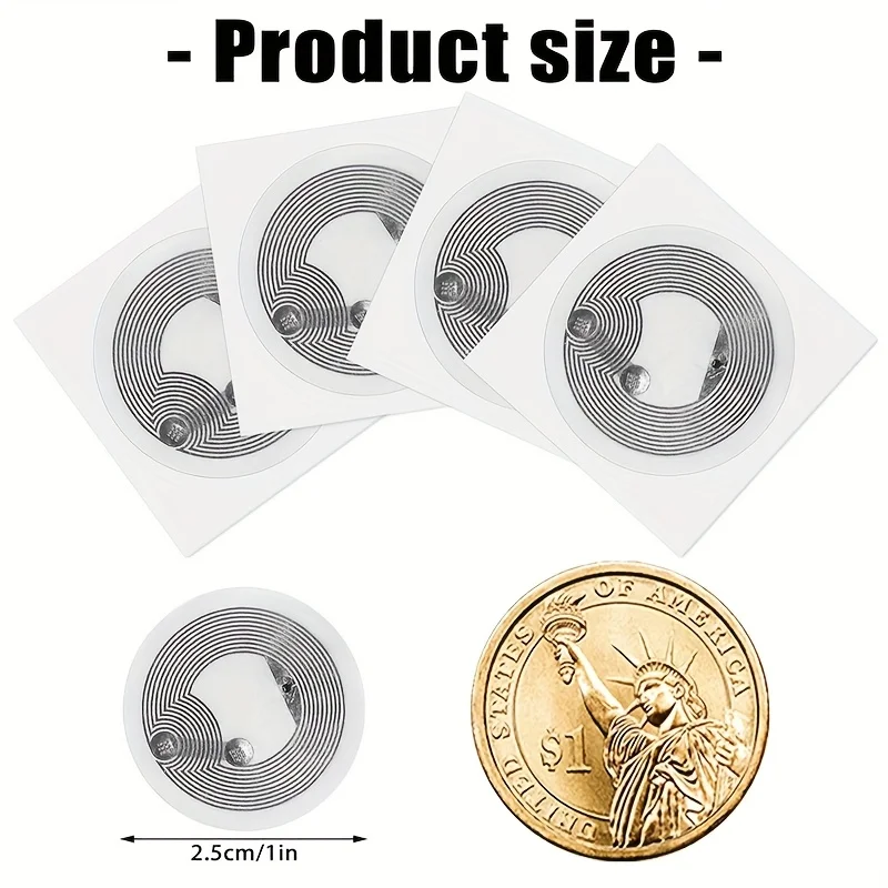 NFC215 Chip NFC Stickers, RFID High Frequency Anti-Counterfeiting Tags, Read/Write Music Wall Stickers