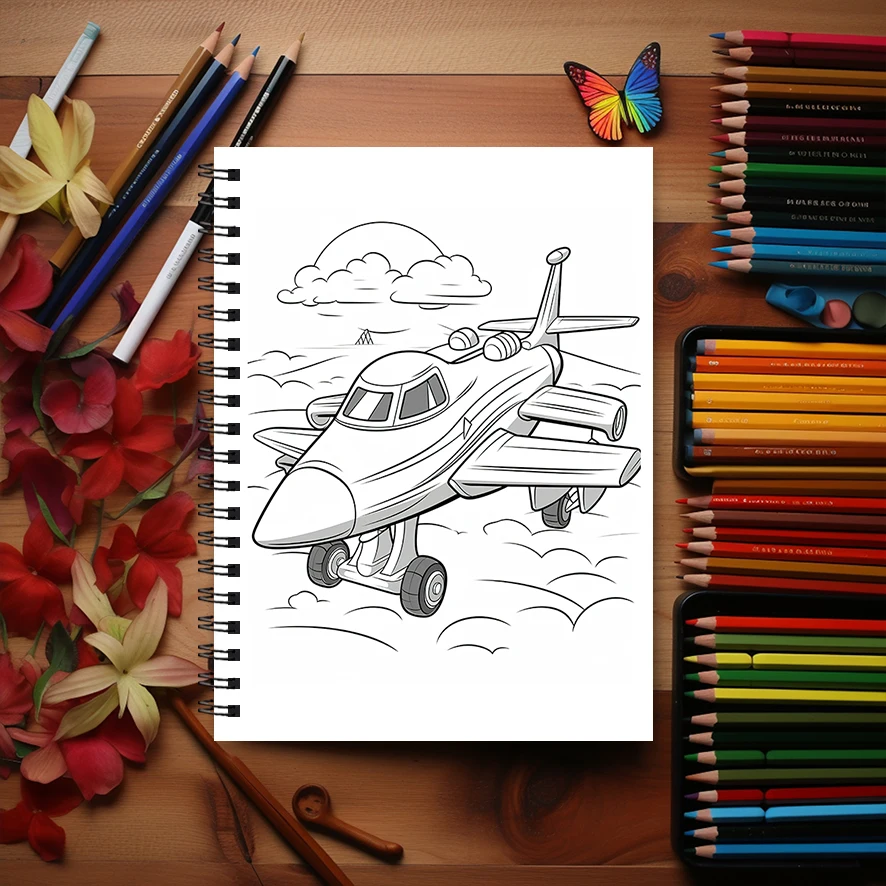 Sky Wanderer Coloring Book - 8.3x 11.2 Inch 22 Page Coloring Book - Helps Reduce Stress and Ease Emotions