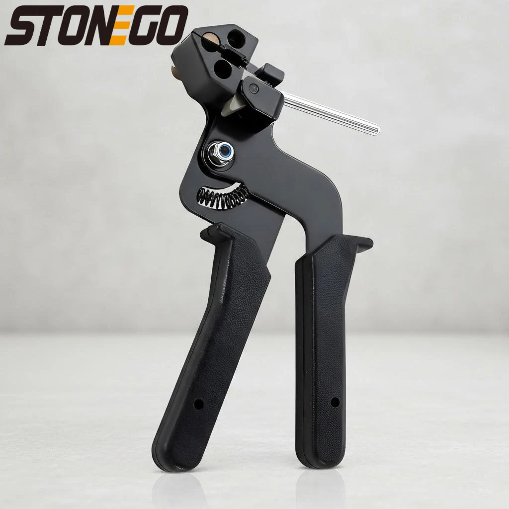

Heavy Duty Stainless Steel Cable Tie Tensioning Tool with Cutter for Strapping and Cutting Jobs