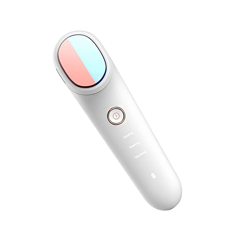 Cold Hot Compress Face Massage Device White Beauty Instrument Multi Function Skin Care Pore Shrinking USB Rechargeable