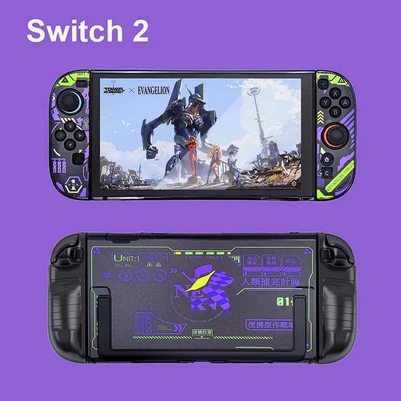 Switch 2 Matte Hard Case Eva Unit 01 Evangelion Cover Ns1 Protective Case Tempered Glass Screen Protector And Controller Cover