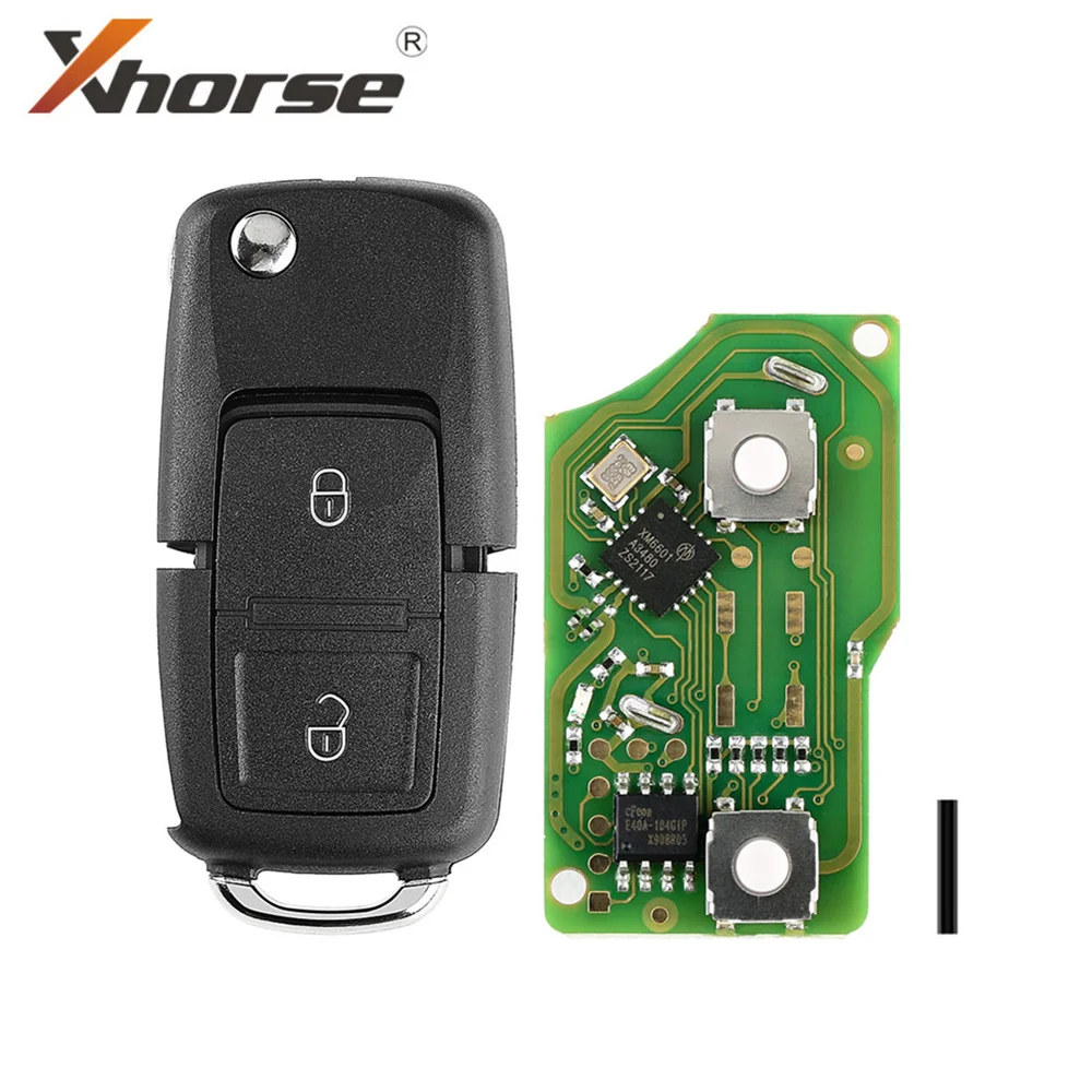 Xhorse XKB508EN Wire Universal Remote Key B5 Style 2 Buttons for VVDI Key Tool 1Piece