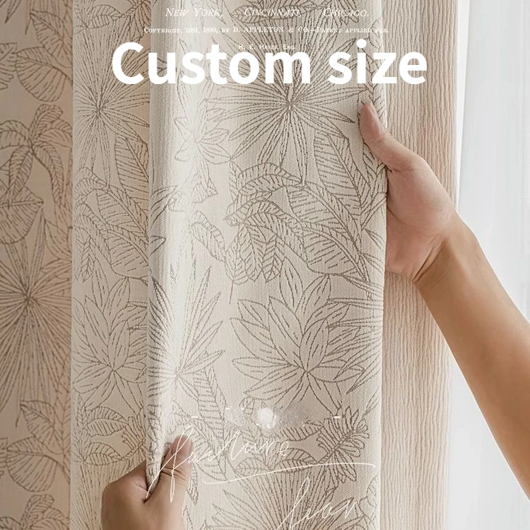 High-precision Jacquard Curtains for Living Dining Room Bedroom French Light Luxury Modern Simple Upscale New Blackout Premium