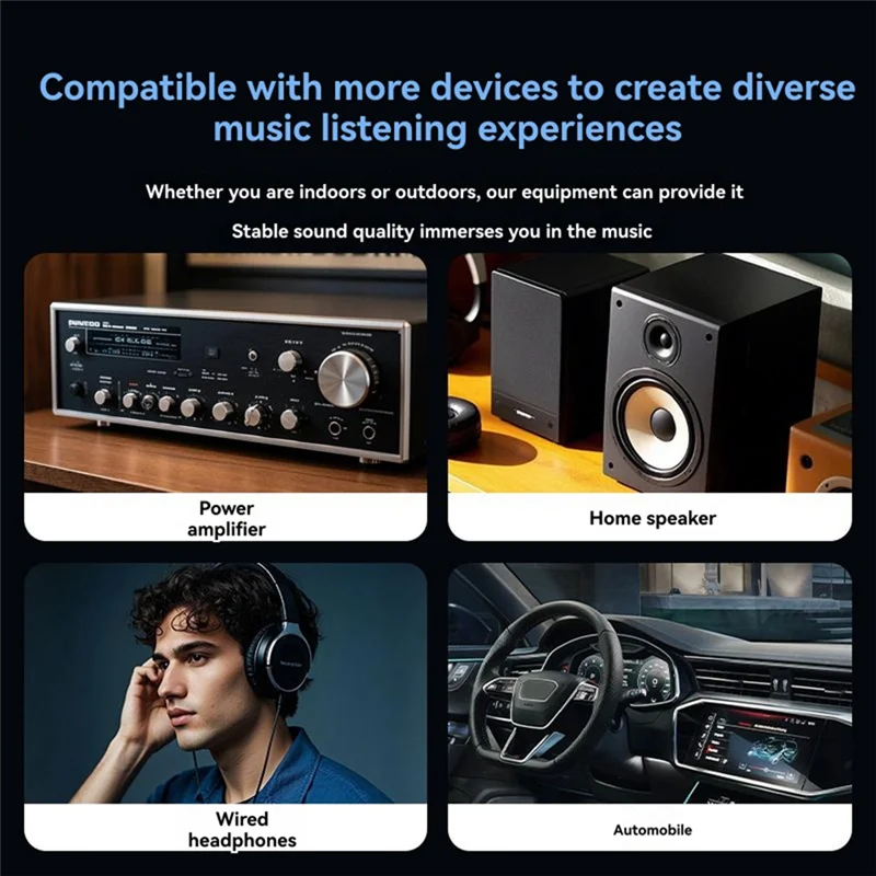 【뜨거운 판매 항목】 수신기 송신기 Bluetooth 5.4 3.5Mm AUX RGB 무선 오디오 어댑터 스피커 PC TV 자동차 오디오