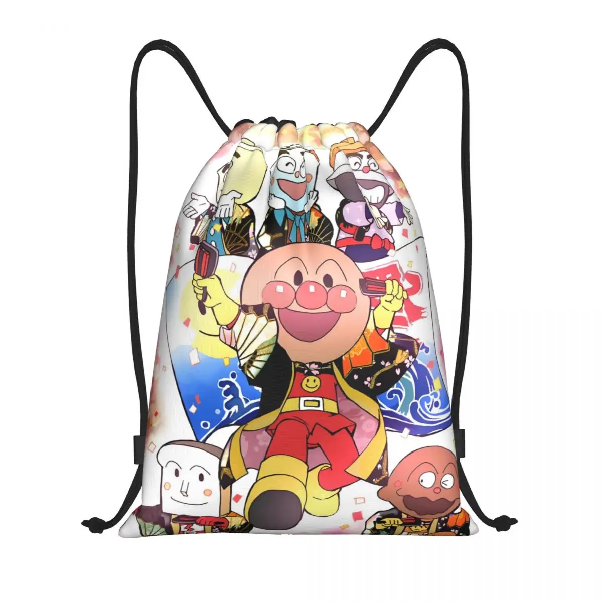 

Сумки на шнурке с милыми мультяшными персонажами A-Anpanmanes, легкие модные спортивные рюкзаки для мужчин и женщин, для хранения вещей в спортзале