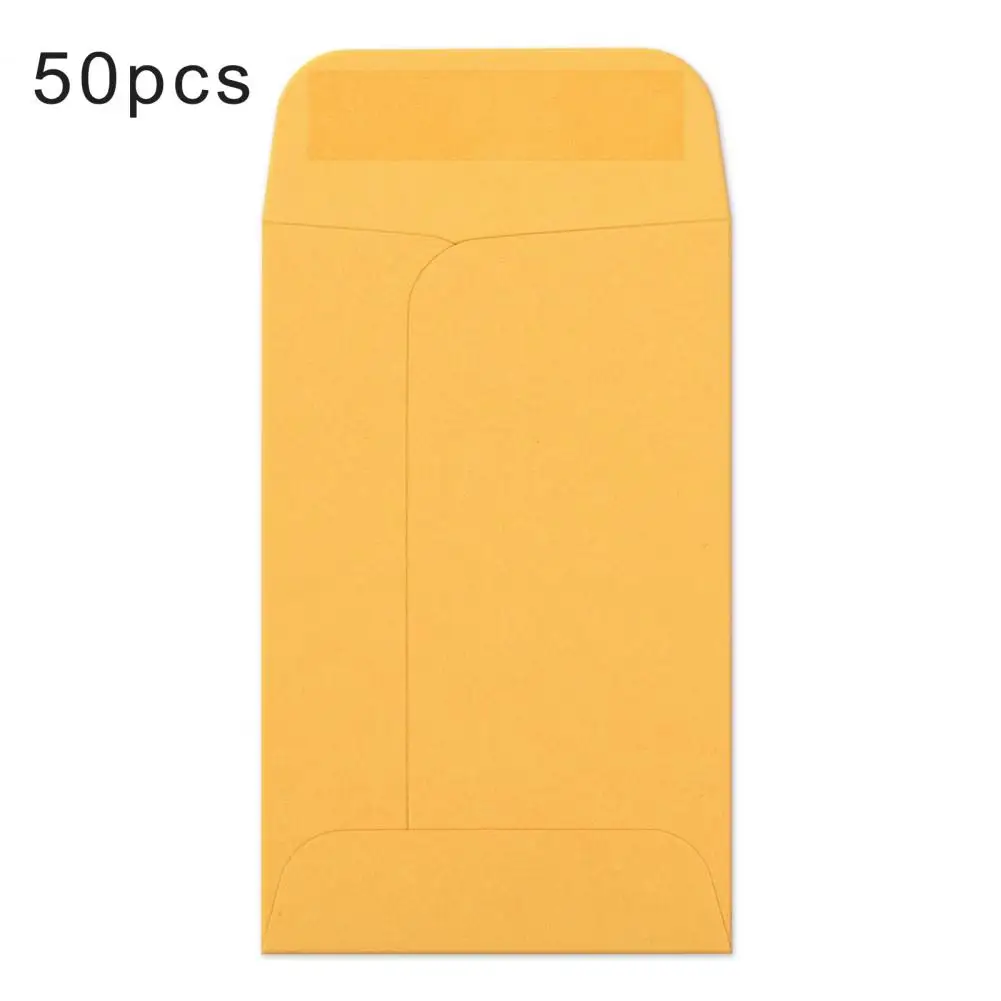 

Kraft Paper Cash Pouches 50pcs Bright Color Cash Envelopes Wear Resistant Diy Coin Storage Containers