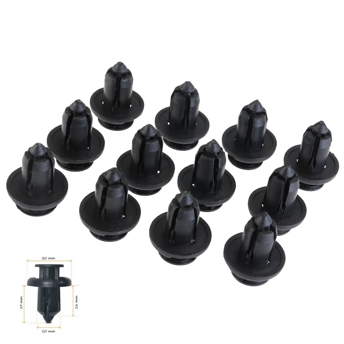 

40Pcs Premium Pom Bumper Fastener Clips for Radiator Shield Door Trim Retainers Fit 91503-Sz3-003 Push Retainer Kit