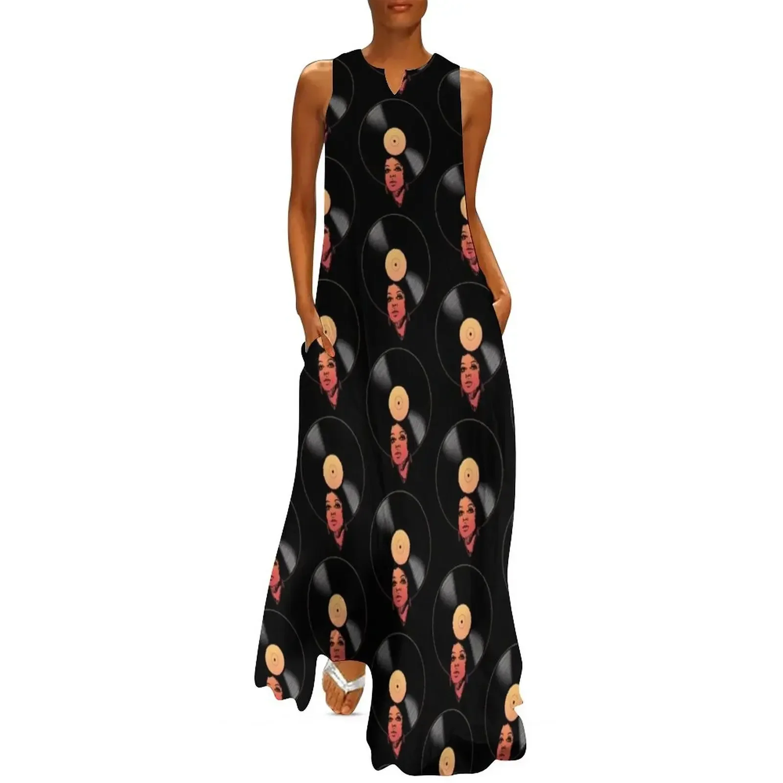 

Afrovinyl (Beachbum) Long Dress Woman's evening dress Party dresses for women Female clothing loose summer dress