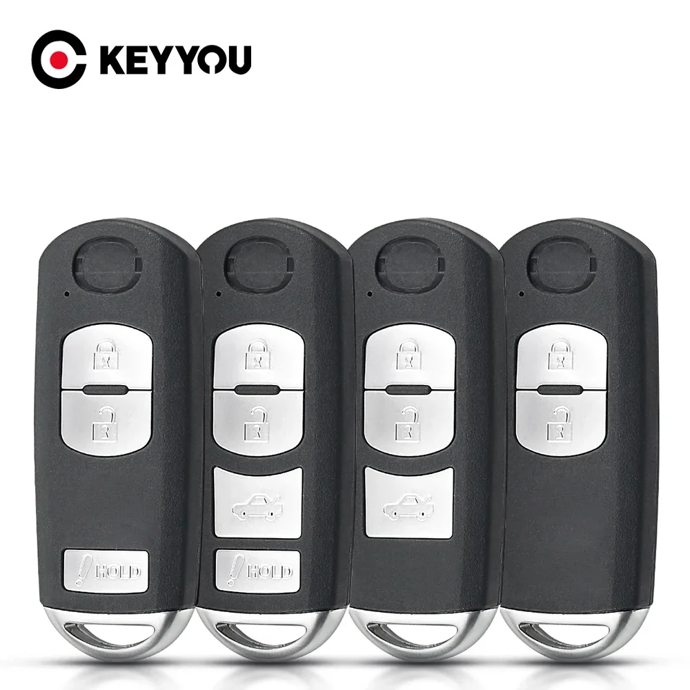 KEYYOU-mando a distancia inteligente para coche, 2/3/4 botones, carcasa para Mazda 6 GJ 2014 X-5 Summit M3 M6 sch5 2016 CX-5 2015 Axela Atenza, nuevo