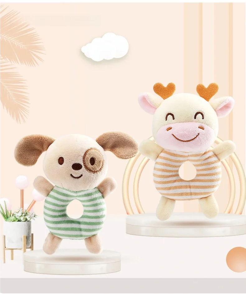 Pasgeboren Baby Pluche Kinderwagen Speelgoed Cartoon Dierenrammelaars Mobiles Hangende Bel Educatief Hangend Speelgoed Speelgoed