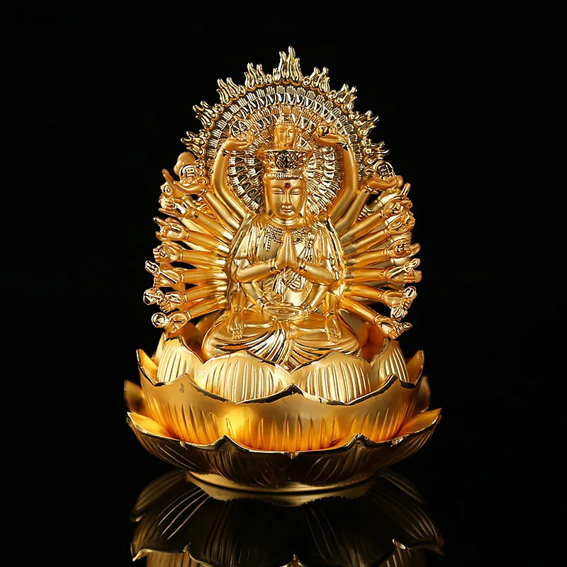 CZ Thousand-Armed Avalokiteshvara Car Ornament Interior Decoration Supplies Car Perfume Holder for Protection and Safety