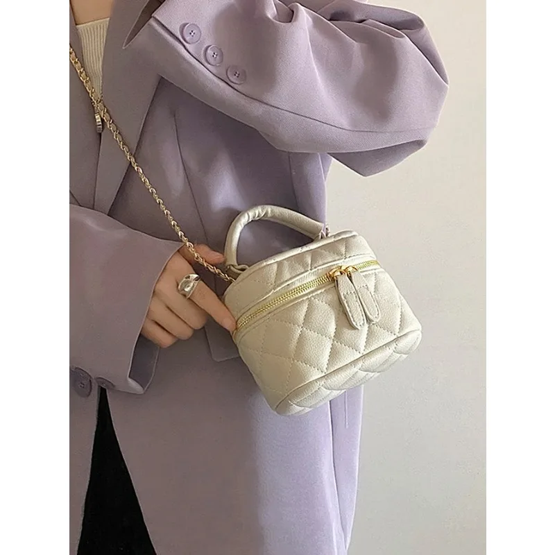 New Mini Quilted Chain Diamond Checkered Women\'s Crossbody Bag Fashion Mini Designer Handbag High Quality PU Women\'s Small Bag