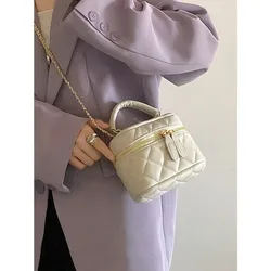 New Mini Quilted Chain Diamond Checkered Women's Crossbody Bag Fashion Mini Designer Handbag High Quality PU Women's Small Bag