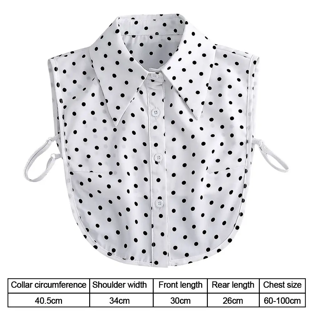 New Detachable Fake Collar White Polka Dot False Collar Neckline Women Girls