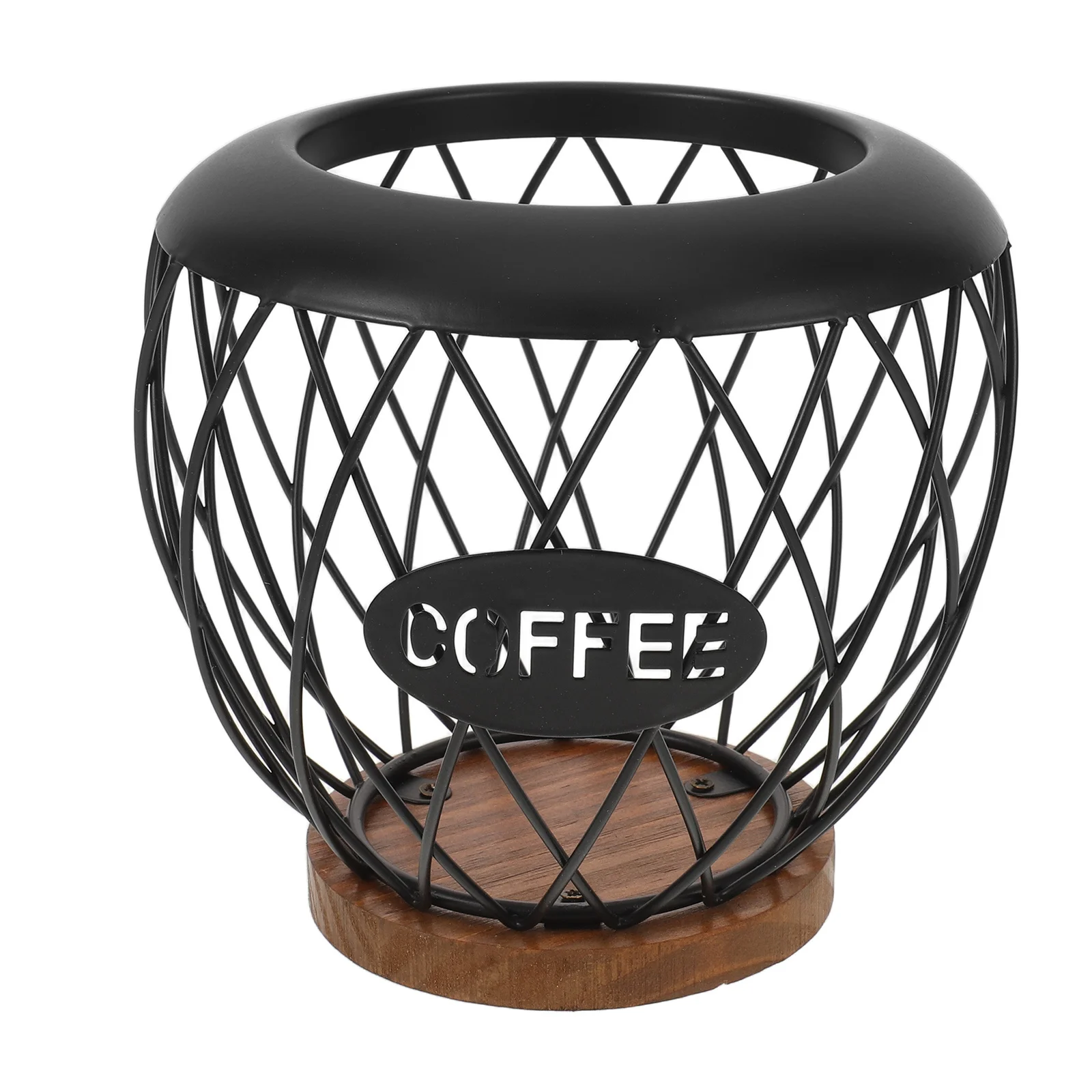 

Creative Metal Wire Storage Basket Fruit Holder Coffee Capsule Organizer Countertop Snack Rack Dry Food Display Stand