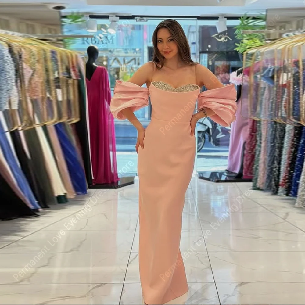 Fora do ombro vestidos de noite femininos fascinante sem mangas sereia vestidos de baile princesa festa para mujer personalizado