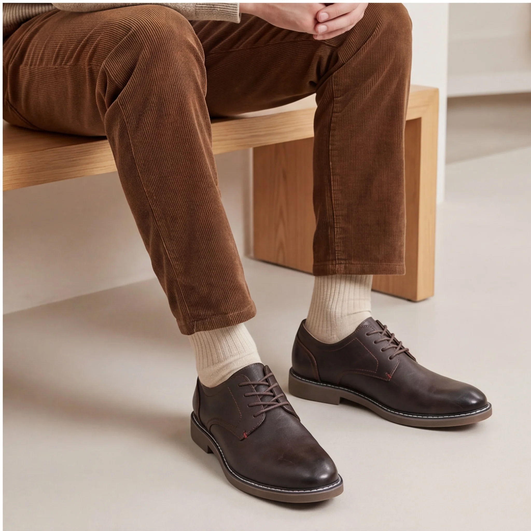 Herrenschuhe Derby-Schuhe für Männer Business-Büro-Stil Herrenschuhe Büroschuhe Formeller Stil Anzugschuhe – Detail 5