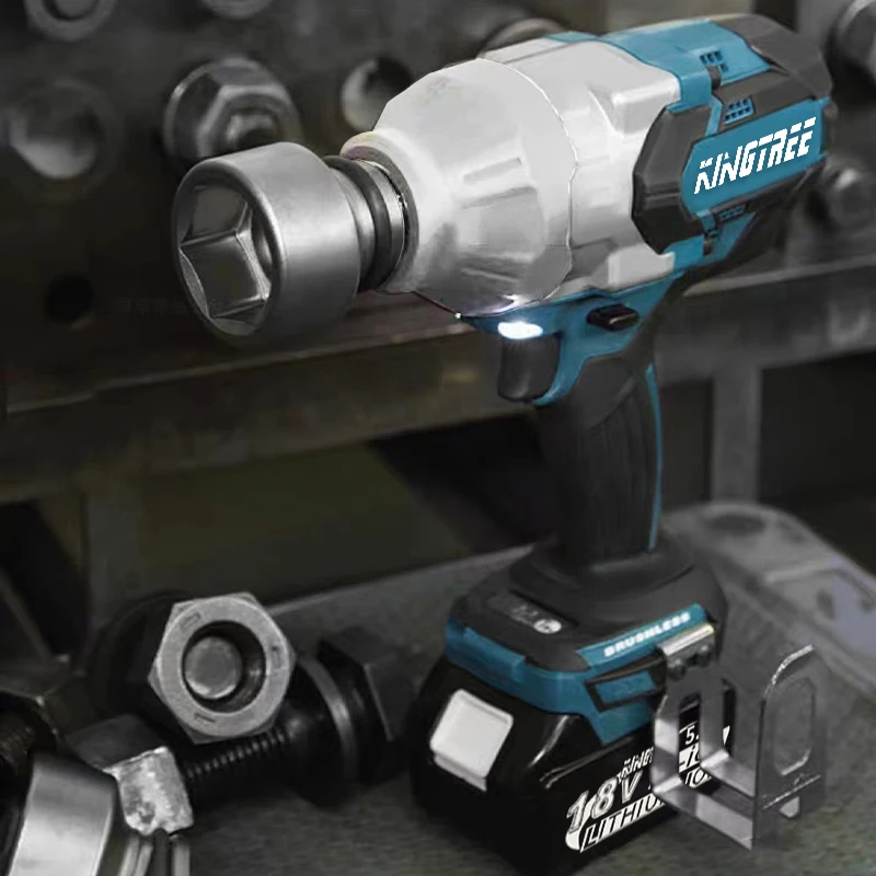 Imagem -03 - Kingtree-brushless Chave de Impacto Elétrica Cordless High Torque Ferramenta Elétrica para Makita 18v Bateria 588n.m 2