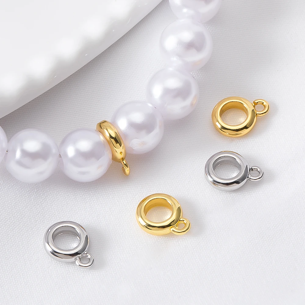 

18K Gold Plated 10pcs 20pcs Oval Bail Connectors for Jewelry Pendant Small Bails DIY Necklaces Making Accessories Wholesale