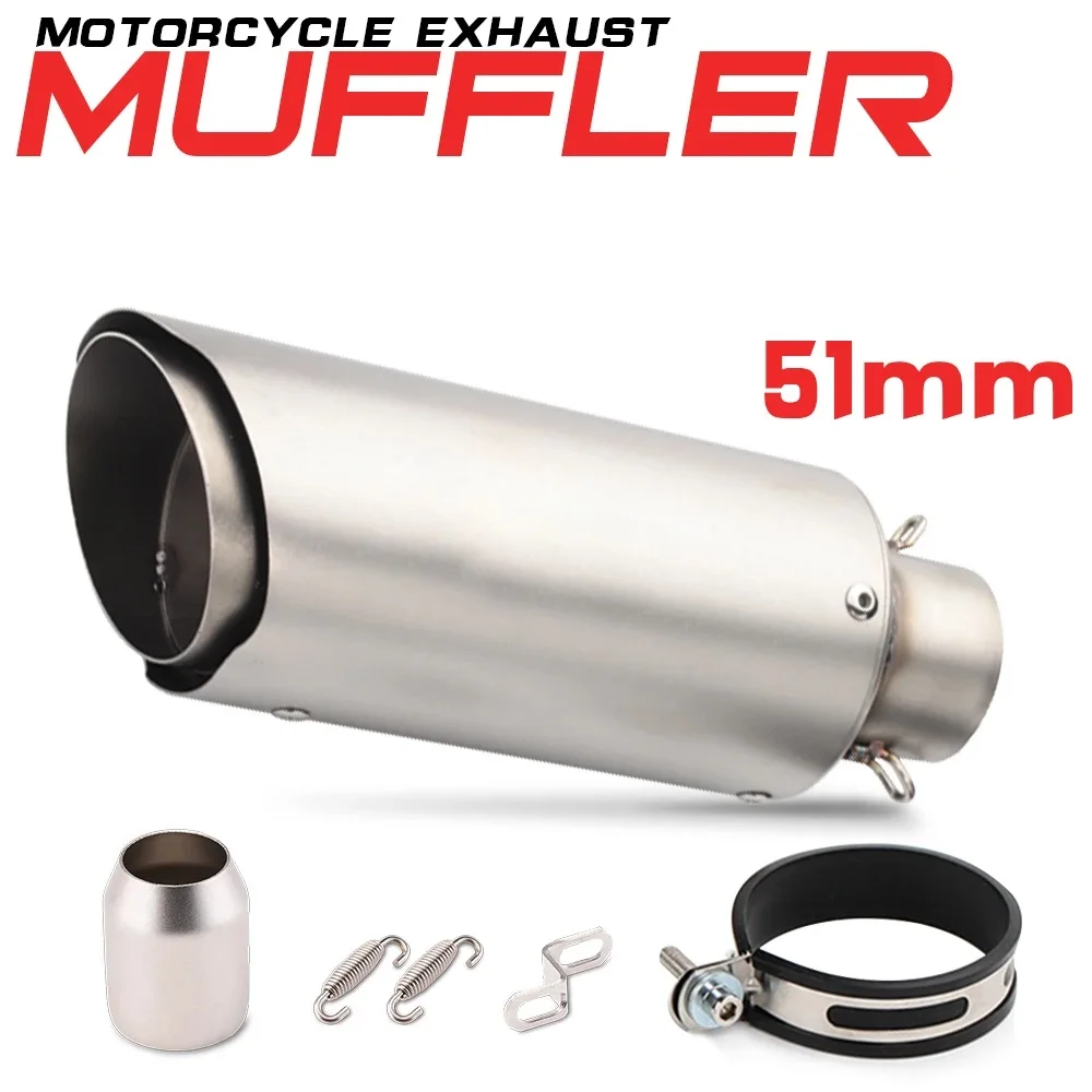 ماسورة عادم الدراجة النارية مع ملصق شعار مجاني كاتم صوت سهل الارتداء إسكيب موتو لياماها GSXR 600 Duke 125FZ6 R3 Ninja 400 CBR650R #6