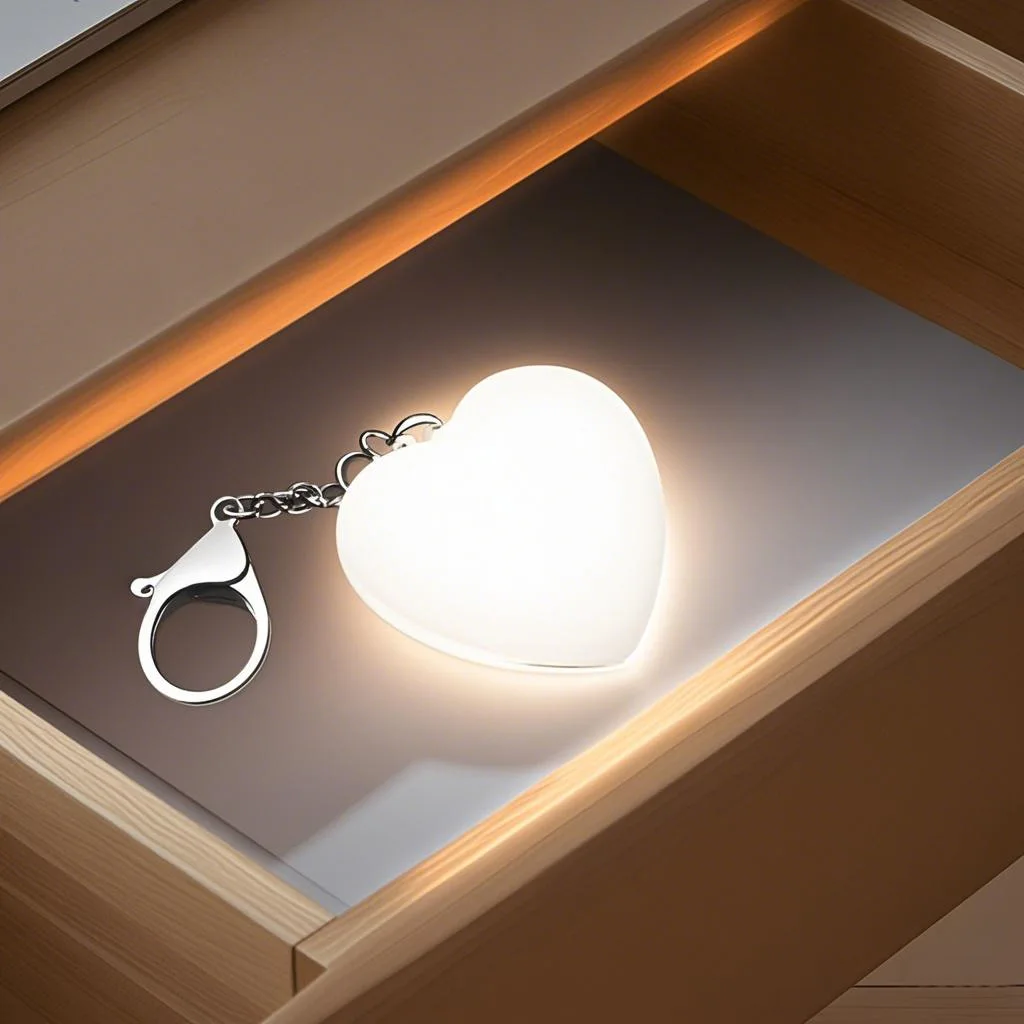 

Keychain love night light, cute trendy toy women's birthday gift custom creative gift