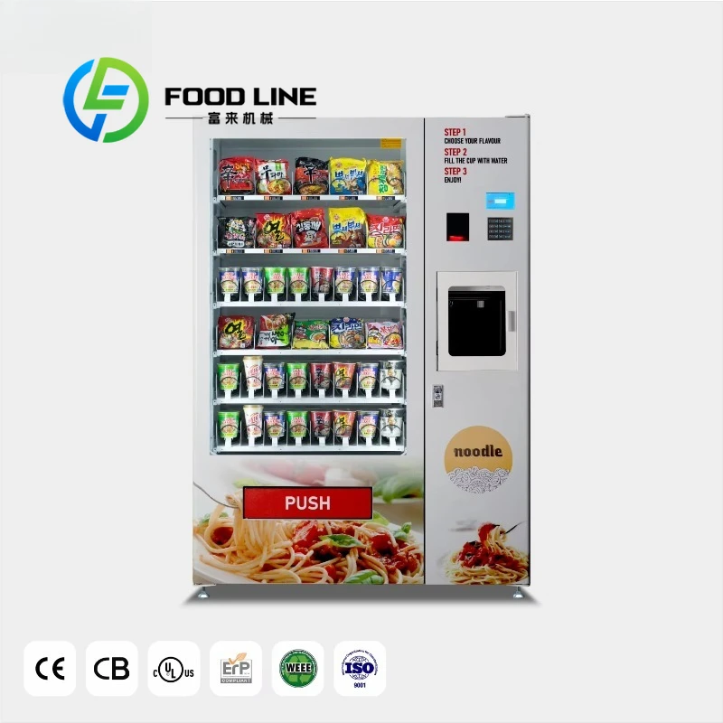 

Customized Black Instant Cup Noodle Ramen Vending Machine Hot Water Device Quickly Service