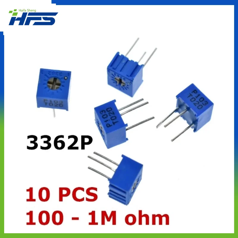 

10PCS 3362P 101 201 501 102 202 502 103 203 503 104 204 504 105 Trimpo Trimmer Potentiometer 3362 500R 1K 2K 5K 10K 20K 50K 100K