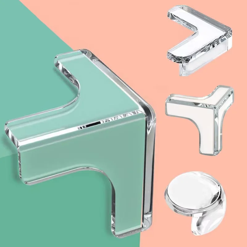 8/10/12pcs Transparent Anti-bump Corner PVC Padded Child Safety Corner Protector Baby Anti-bump Protector Table Corner