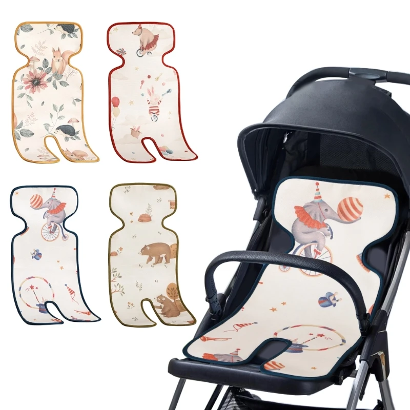 

Baby Stroller Cushion Infant Carriage Cushion Pushchair Cooling Silk Mat Stroller Summer Liner Breathable Mattress