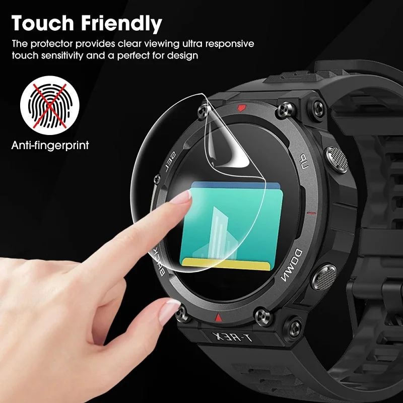 Screen Protector Compatible for Amazfit T Rex 2 Amazfit T Rex Ultra Trex Pro  Film Foil Hydrogel Protective