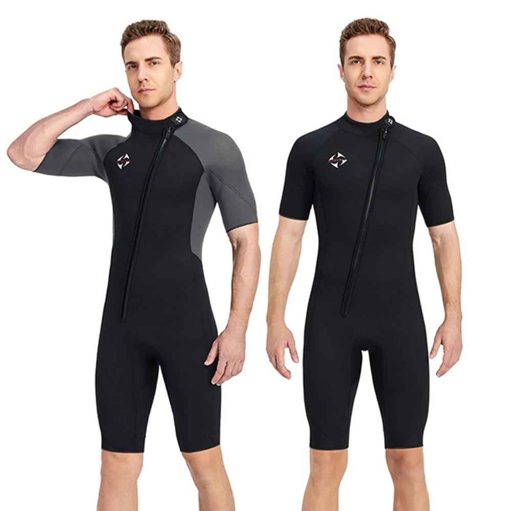 3mm Wetsuit Front Zip Short Sleeve Wetsuit surf suits Neoprene Swimwear Men Diving Suit swimming snorkeling rafting kitesurf