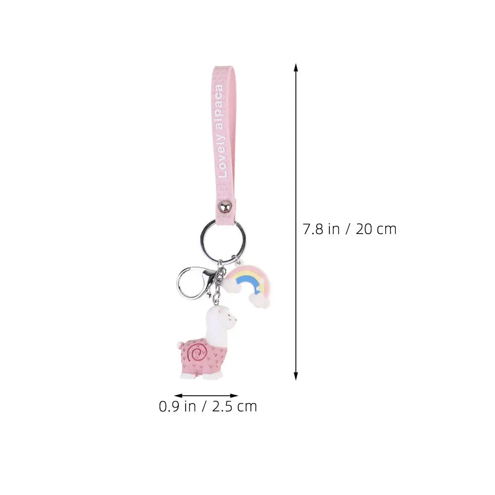 4 stuks Alpaca Haarbal Sleutelhangers Stijlvolle Sleutelhouder Unieke Tas Hanger Sleutel Decoratie Afstudeercadeau voor Meisjes Afstudeercadeau