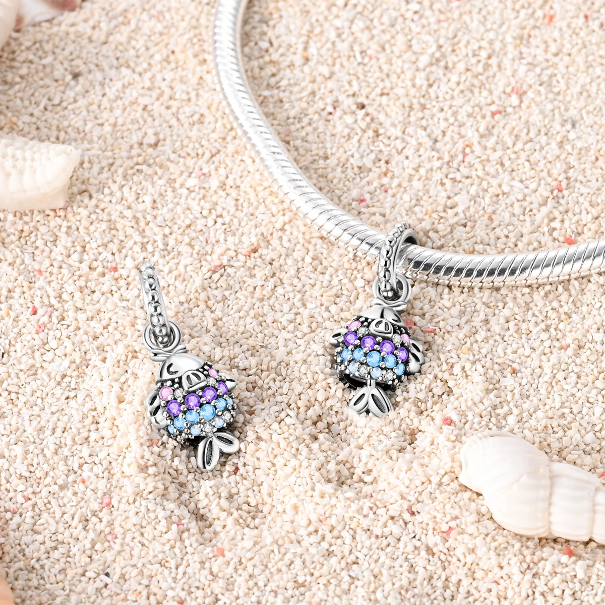Silver Plated Colorful Charms Beads Fit Original Bangle Unicorn Fiery Dragon Pendant Dangle Bracelet DIY Women Jewelry Gift